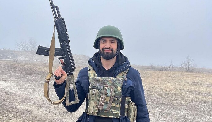 Мобілізований Віталій Козловський показав навчання на військовому полігоні: відео