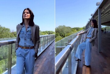 Маша Ефросинина в джинсовом комбинезоне показала большой тренд 2023 года: фото