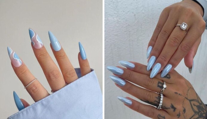 Блакитний манікюр - головний тренд літа 2023 року: добірка модних дизайнів