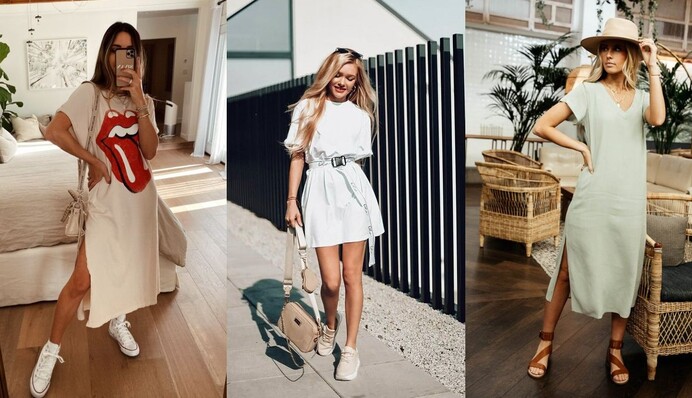 Як виглядають модні сукні-футболки – практичний тренд літа-2023: фото