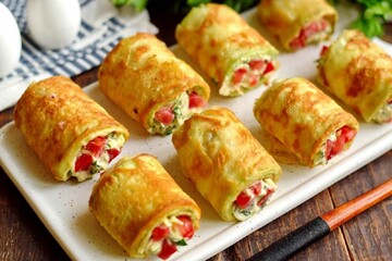 Рецепт кабачковых рулетиков с плавленым сыром, которые очень легко готовятся