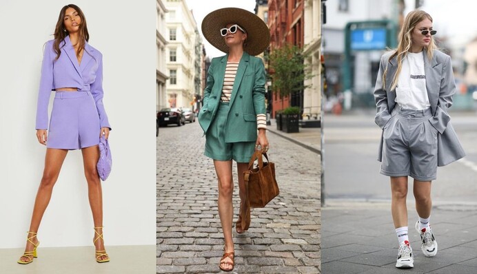 Женские костюмы с шортами стали большим трендом лета-2023: подборка модных образов