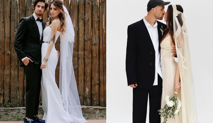 Як Надя Дорофєєва виглядала на обох своїх весіллях: фото з Дантесом і Кацуріним