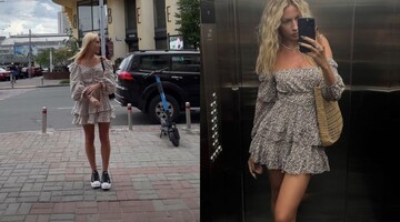 Відкриті плечі і поділ з рюшами: Леся Нікітюк і Даша Квіткова показали, які сукні зараз в моді