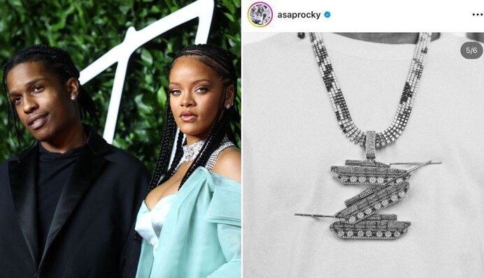 Репер ASAP Rocky похвалився прикрасою з літерою Z та розгнівав українців: фото