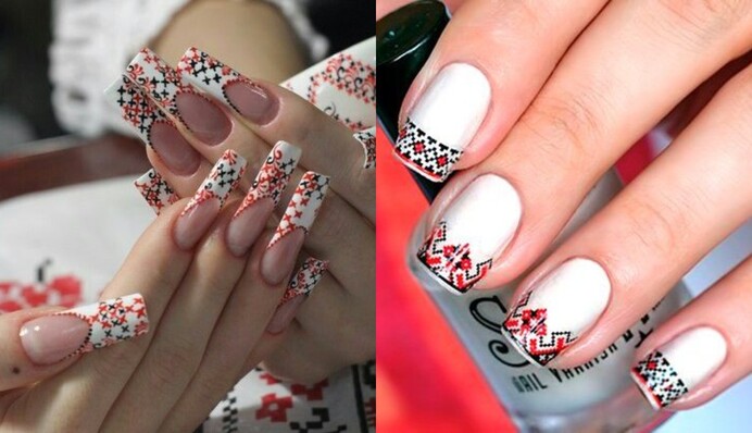 Патриотический маникюр-вышиванка стал хитом: подборка стильных дизайнов
