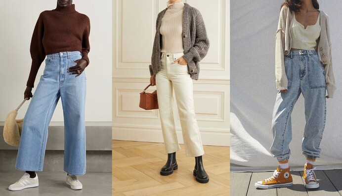 Трубы, джоггеры и другие фасоны женских джинсов, которые считаются модными осенью 2023 года: фото