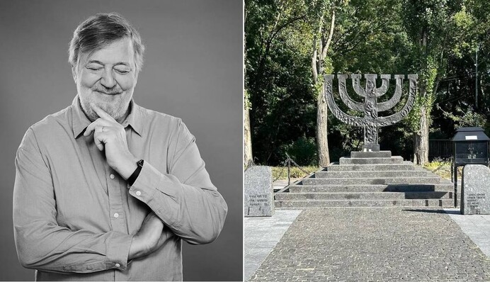 Нескінченно сумний меморіал: Стівен Фрай у Києві відвідав місце з жахливою історією