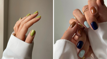 Оттенки зеленого, коричневого и золотого: как выглядит красивый маникюр на осень 2023 года