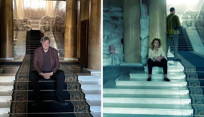 Стівен Фрай повторив фото Олени Зеленської, яке активно обговорювали в мережі