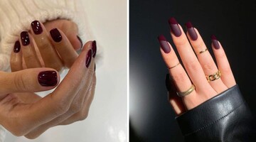 Бордовий манікюр - тренд осені 2023 року: актуальні дизайни на нігті різної довжини
