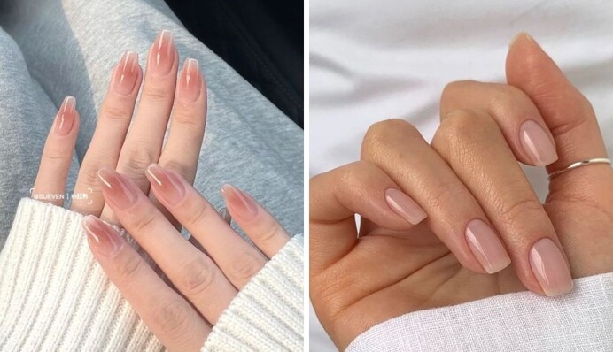 Шифоновые ногти - нежный вариант маникюра, который подойдет каждой: фото