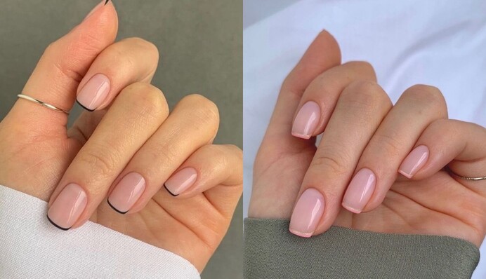 Що таке мікрофренч – наймодніший варіант французького манікюру на короткі нігті