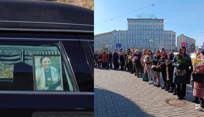 Огромная очередь и охапки цветов: каким было прощание с Ниной Матвиенко в Национальной Филармонии Украины