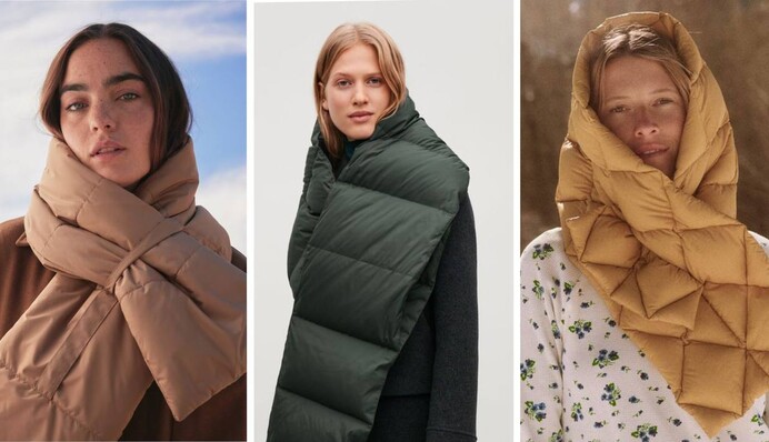 Масивні шарфи-пуховики стали трендом на зиму 2023-2024 року: фото