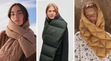 Масивні шарфи-пуховики стали трендом на зиму 2023-2024 року: фото