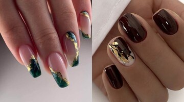 Манікюр з фольгою та золотими елементами – найбільший тренд осені 2023 року: фото