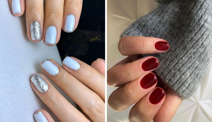 Идеи стильного зимнего маникюра на короткие ногти: какие цвета выбрать в 2023-2024 году