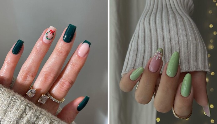 Зеленый – счастливый цвет Нового года Дракона: какой маникюр сделать к празднику