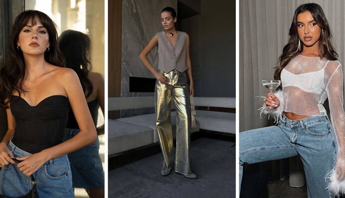 В чем встречать Новый год 2024: удобные и праздничные образы с джинсами