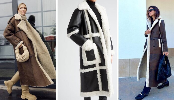 Длинные дубленки – хит зимнего сезона 2023-2024: как выглядит модный фасон