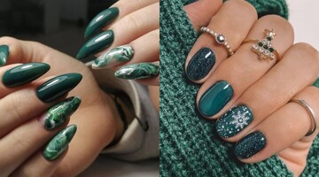 Изумрудный цвет – тренд маникюра, который идеально подходит для Нового года-2024: фото