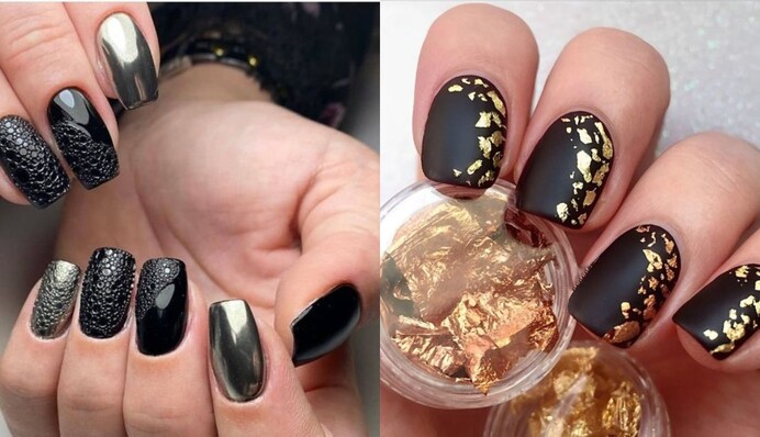 Як виглядає наймодніший чорний манікюр на зиму 2023-2024: добірка стильних дизайнів
