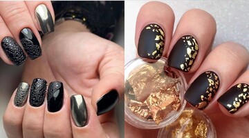 Как выглядит модный черный маникюр на зиму 2023-2024: подборка стильных дизайнов