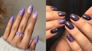 Фиолетовый маникюр стал трендом зимы 2024: подборка модных дизайнов