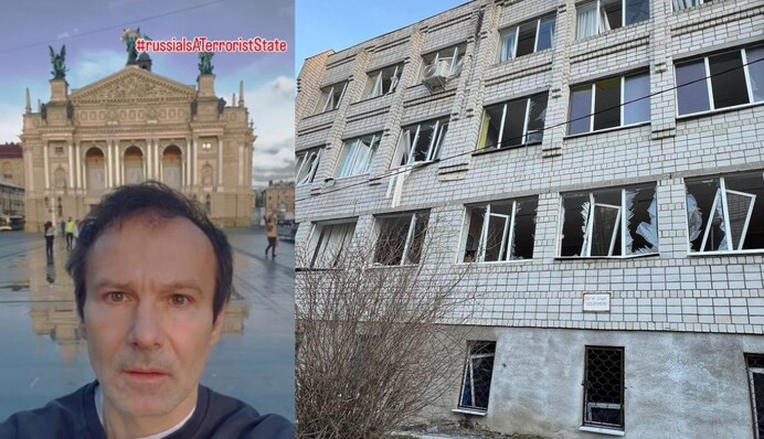 Они не разрушат наш дух: Вакарчук в центре Львова записал обращение после ракетного удара