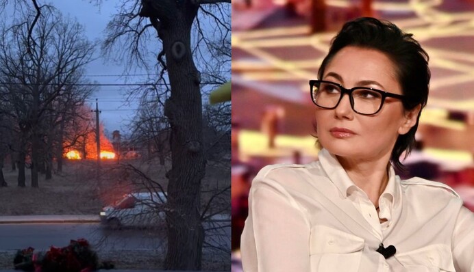 Елена Мозговая показала, как часовню напротив ее дома разрушил обломок ракеты