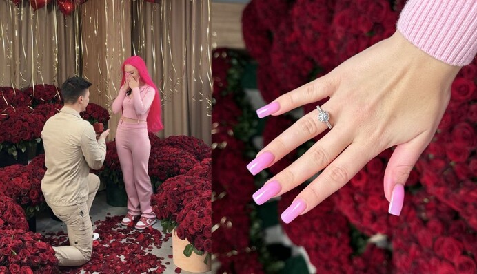 Тысячи роз и обручальное кольцо от Cartier: украинская блогерша похвасталась дорогой помолвкой