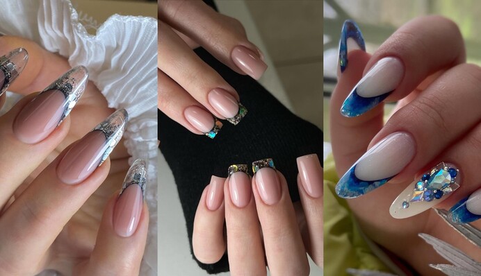 Что такое выкладной френч и как выглядит этот популярный вид маникюра: фото