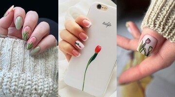 Маникюр с тюльпанами – нежный тренд весны 2024: красивые варианты исполнения