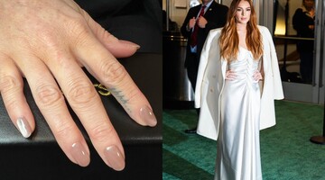 Линдси Лохан показала элегантный тренд маникюра, который покоряет модниц во всем мире: фото