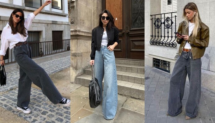Джинси-труби залишаються великим трендом весни 2024 року: з чим їх носити