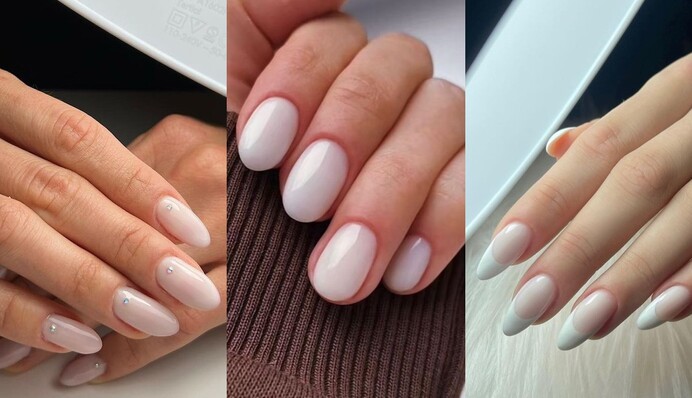 Молочный маникюр не теряет популярности весной 2024 года: подборка модных дизайнов