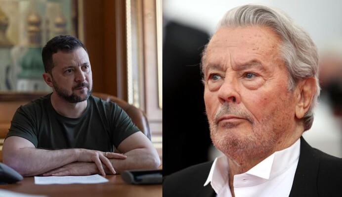 Говорил, что пошел бы воевать за Украину: Ален Делон получил от Зеленского орден 