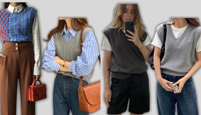 Как носить трикотажный жилет этой весной: актуальные идеи стилизации