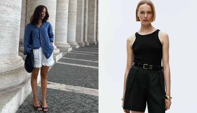 Льняные шорты – спасение в жару: какие фасоны в моде этим летом