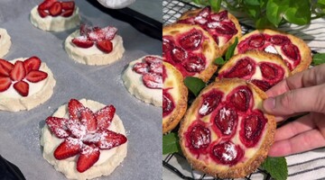 Успейте приготовить в сезон: рецепт творожных ватрушек с клубникой