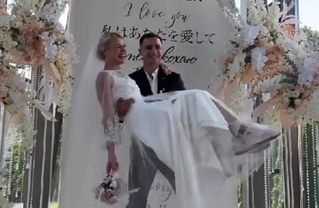 Легкоатлетка Юлія Левченко вийшла заміж у кросівках