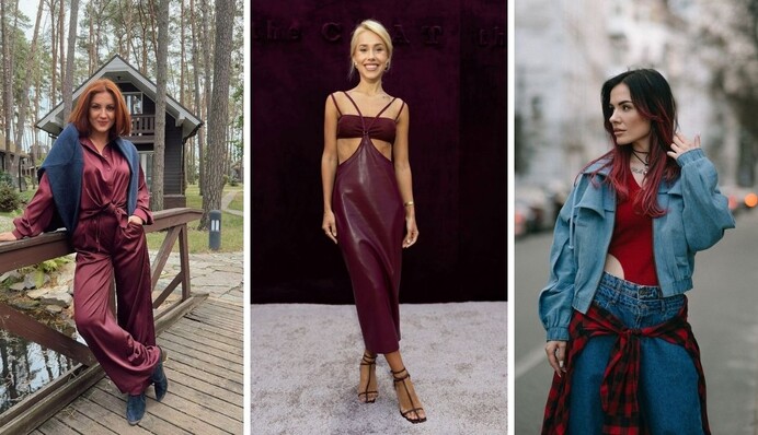 Бордовий – головний колір сезону осінь-2024: як його носять українські зірки