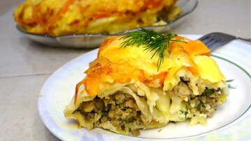 Пиріг з лаваша з м'ясом та сиром – простий спосіб приготувати вечерю за 15 хвилин