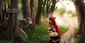 Казка про Червону Шапочку на новий лад: знайдіть бабусю серед вовків