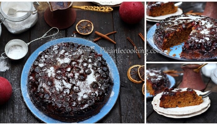 Перевернутий медово-вишневий пиріг  - на його аромат до вас прибіжать сусіди
