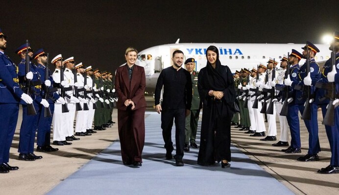 Владимир и Елена Зеленские прибыли в ОАЭ: какой образ выбрала первая леди