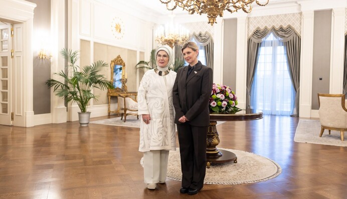 Не просто ювелирное изделие: Елена Зеленская для встречи с первой леди Турции надела символическое украшение