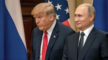 В Дюссельдорфе художественно изобразили пакт Трампа-Путина