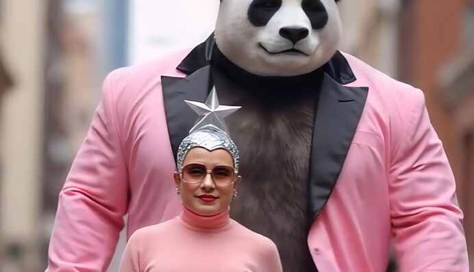 Сердючка – с гигантской пандой, а Джамала – с вороном: украинских звезд 